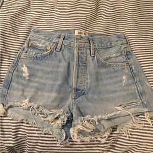 AGOLDE Parker distressed denim shorts